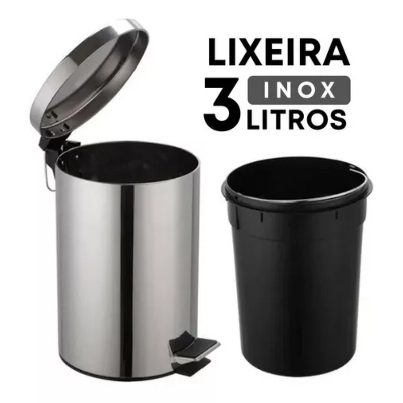 Lixeira Inox 3L