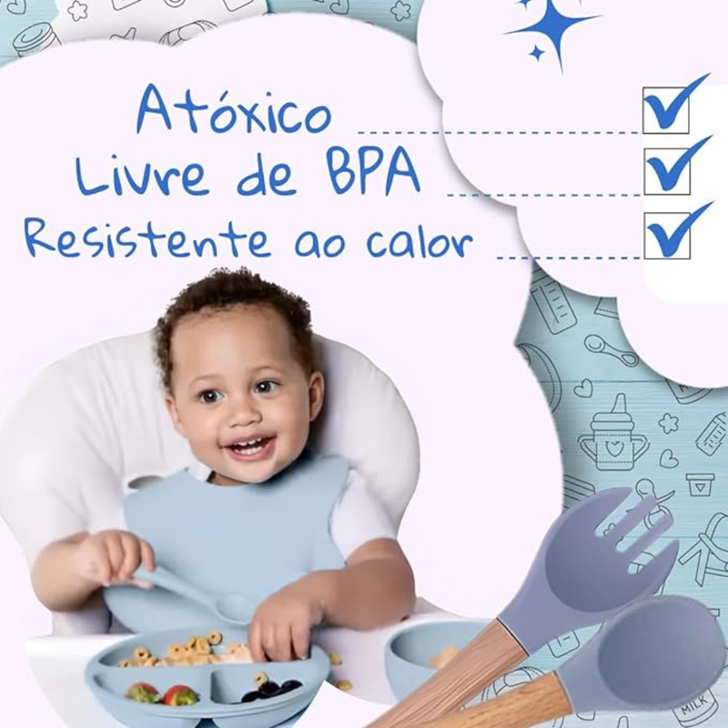 Kit Introdução Alimentar Bebê 8 Peças