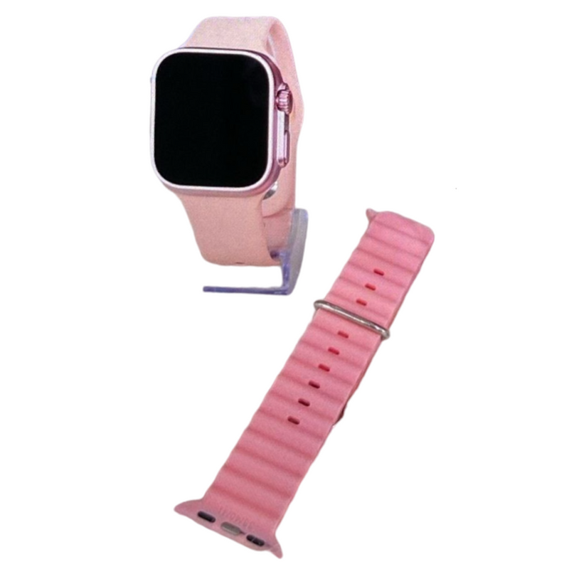 Smartwatch GS9 Ultra Mini 41mm 2 Pulseiras -Rosa