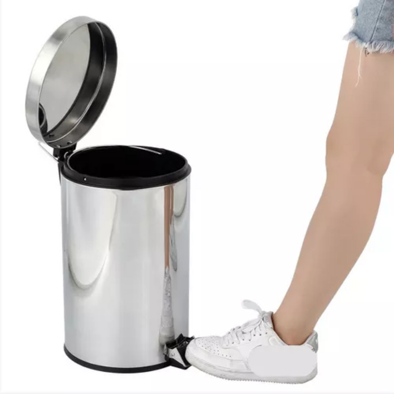 Lixeira Inox 5L com Escova Sanitária