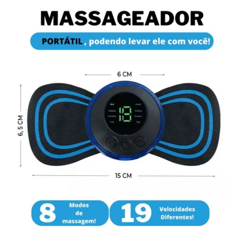 Kit Tapete e Mini Massageador Elétrico de Pés