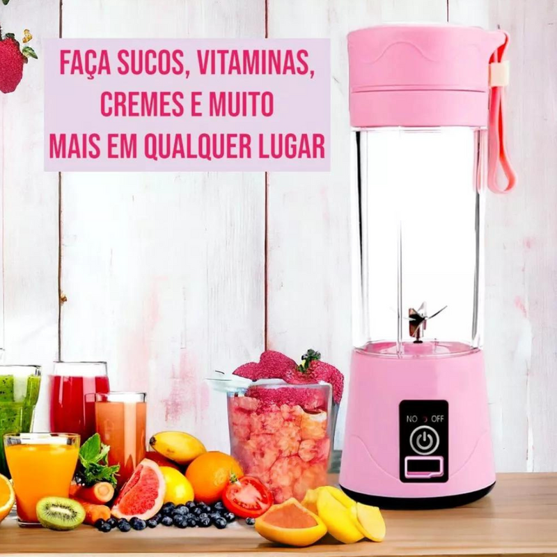 Mini Liquidificador Portátil com Tampa